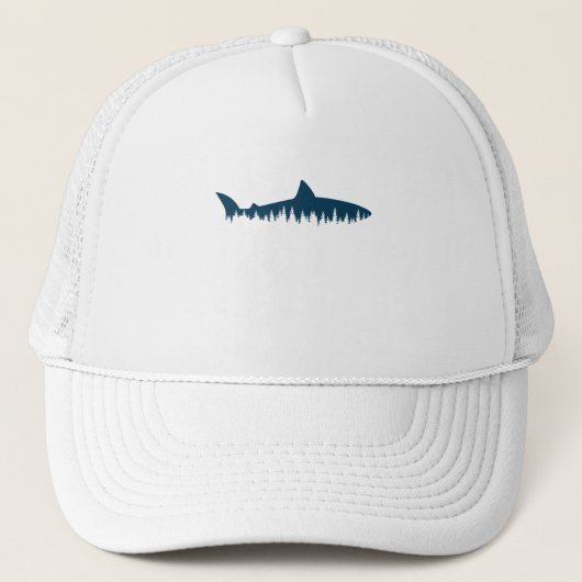 Shark Lover Great White Shark Shadow Trucker Pet (Voorkant)