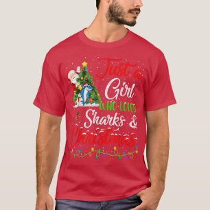Shark Lover is gewoon een meisje dat van haaien ho T-shirt