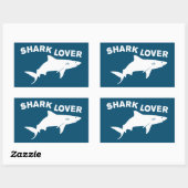 Shark Lover Rechthoekige Sticker (Vel)