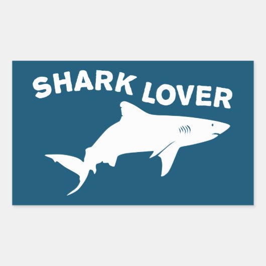 Shark Lover Rechthoekige Sticker (Voorkant)