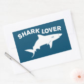 Shark Lover Rechthoekige Sticker (Envelop)