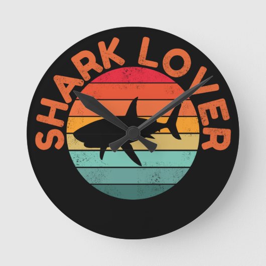 SHARK LOVER RONDE KLOK (Voorkant)