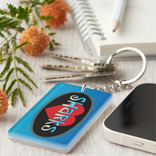 Shark Lover Sleutelhanger (Voorkant Rechts)