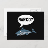 Shark Marco Polo Ocean Vacation Funny Briefkaart (Voorkant / Achterkant)
