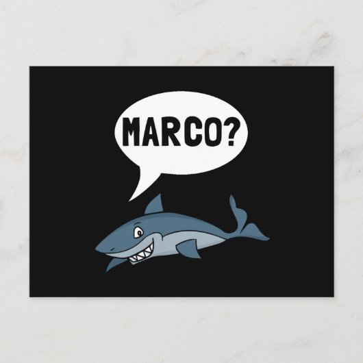 Shark Marco Polo Ocean Vacation Funny Briefkaart (Voorkant)