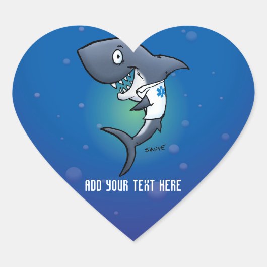 Shark Medical Healthcare Heart Stickers (Voorkant)