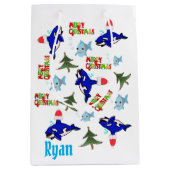 Shark Merry kerstcadeautassen Medium Cadeauzakje (Voorkant)
