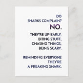 "Shark Mindset" Quote Briefkaart (Voorkant)