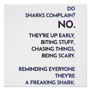 "Shark Mindset" Quote Perfect Poster