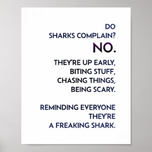 "Shark Mindset" Quote Poster