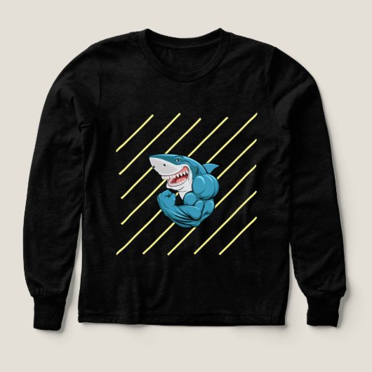 "Shark Mode Sweatshirt – Deep Sea Style with Bite" (Voorkant)