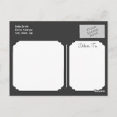 Shark Monster Truck; geruite vlag; blauwe strepen Briefkaart (Achterkant)