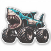 Shark Monster Truck Sticker (Voorkant)