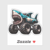 Shark Monster Truck Sticker (Vel)