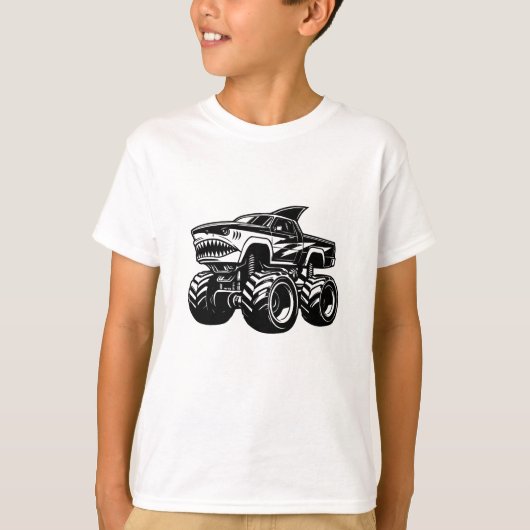 Shark Monster Truck T-shirt (Voorkant)