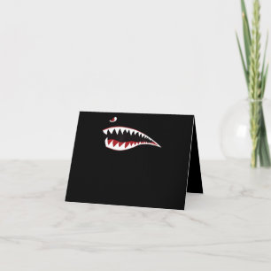 Shark Mouth Art-symbool - Gift for Shark Lover Bedankkaart