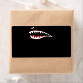 Shark Mouth Art-symbool - Gift for Shark Lover Etiket (Insitu)
