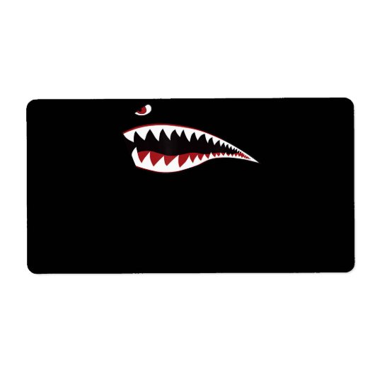 Shark Mouth Art-symbool - Gift for Shark Lover Etiket (Voorkant)