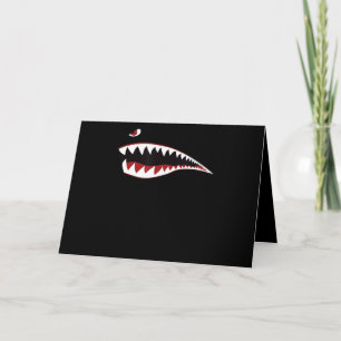 Shark Mouth Art-symbool - Gift for Shark Lover Feestdagen Kaart
