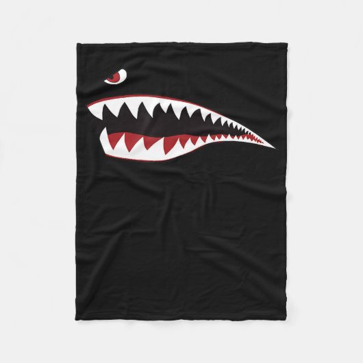 Shark Mouth Art-symbool - Gift for Shark Lover Fleece Deken (Voorkant)