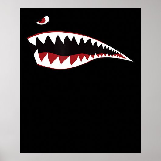 Shark Mouth Art-symbool - Gift for Shark Lover Poster (Voorkant)