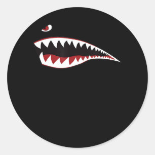 Shark Mouth Art-symbool - Gift for Shark Lover Ronde Sticker