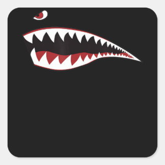 Shark Mouth Art-symbool - Gift for Shark Lover Vierkante Sticker