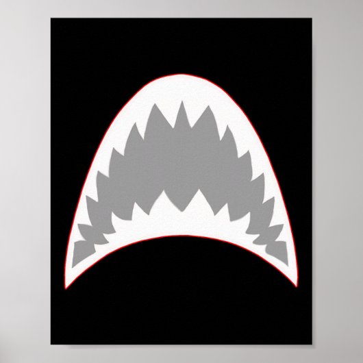 Shark Mouth Jaw Lazy Easy Kostuum voor Halloween P Poster (Voorkant)