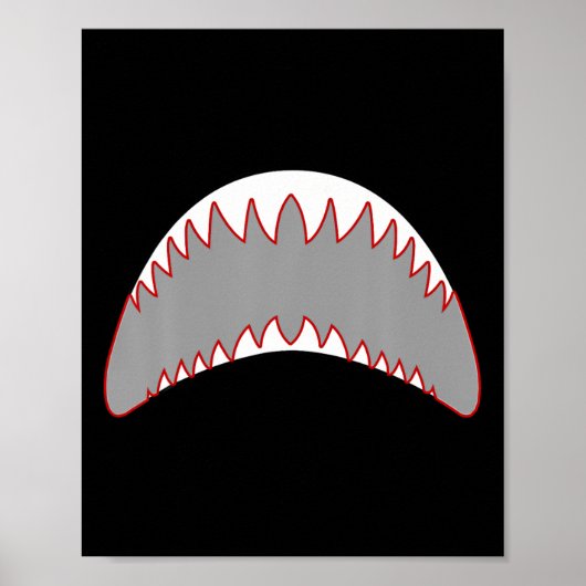 Shark Mouth Jaw Lazy Easy Kostuum voor Halloween P Poster (Voorkant)