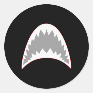 Shark Mouth Jaw Lazy Easy Kostuum voor Halloween P Ronde Sticker