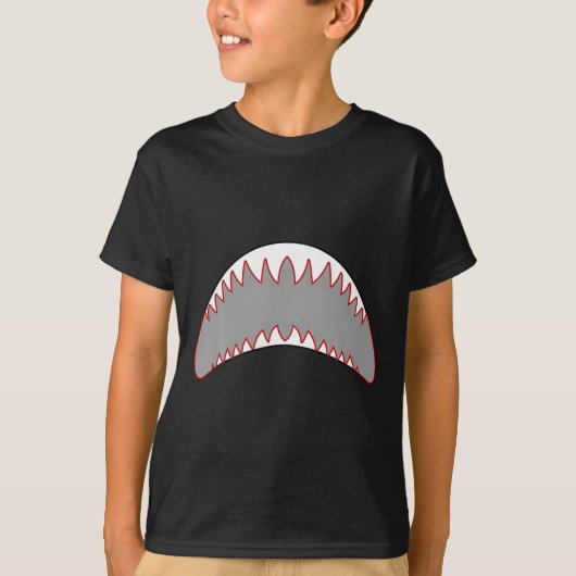 Shark Mouth Jaw Lazy Easy Kostuum voor Halloween P T-shirt (Voorkant)