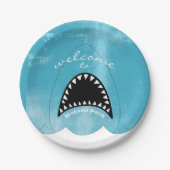 Shark Mouth Kids Verjaardagsfeestje Papier Bord (Voorkant)