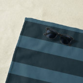 Shark Name Boy Blue Striped Kinder Zee Animal Simp Strandlaken (In situ)