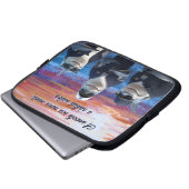 'Shark' Nautische Laptop Hoesjes Laptop Sleeve (Voorkant onderkant)