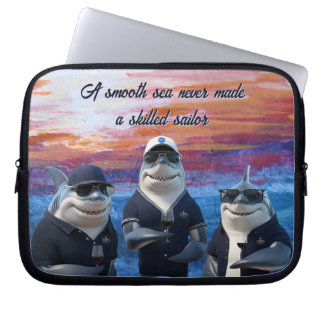 'Shark' Nautische Laptop Hoesjes Laptop Sleeve