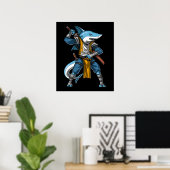 Shark Ninja Samurai Poster (Thuiskantoor)