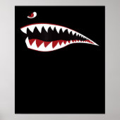 Shark Nose Art Green - Wwii-militair vliegtuig Poster (Voorkant)