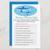 Shark Nursery Rhyme Quiz baby shower game (Voorkant / Achterkant)