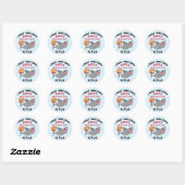 Shark Nut Allergy Alert Gepersonaliseerd Schattige Ronde Sticker (Vel)