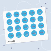 Shark Ocean Birthday Blue Favoriet Sticker