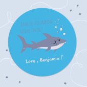 Shark Ocean Birthday Blue Favoriet Sticker