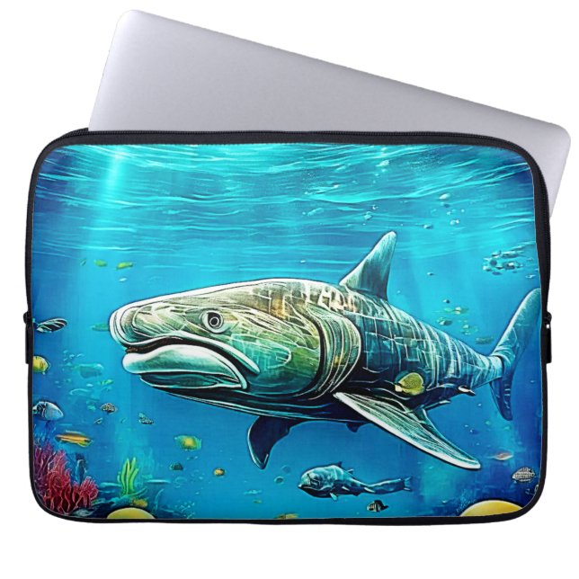 Shark Ocean Predator Art Laptop Sleeve (Voorkant)