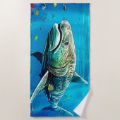 Shark Ocean Predator Art Strandlaken (Voorkant)