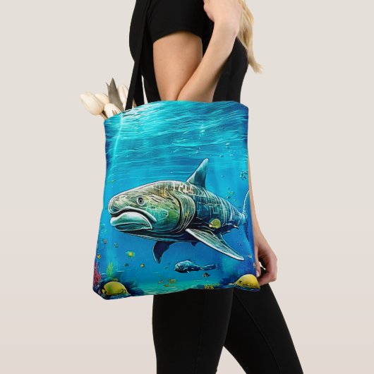 Shark Ocean Predator Art Tote Bag (Dichtbij)