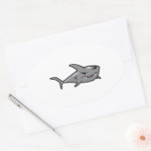 SHARK OVALE STICKER (Envelop)