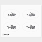 SHARK OVALE STICKER (Vel)