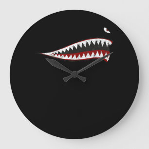 Shark P-40 Warhawk Nose Art Wwii Ww2 Airplane Grote Klok