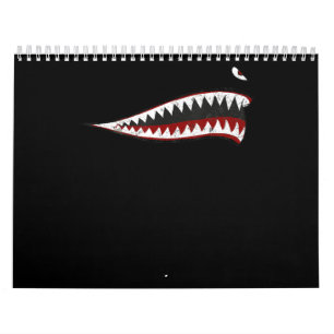 Shark P-40 Warhawk Nose Art Wwii Ww2 Airplane Kalender