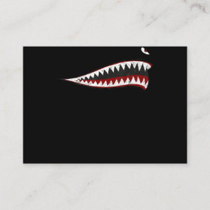 Shark P-40 Warhawk Nose Art Wwii Ww2 Airplane Visitekaartje