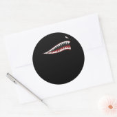 Shark P-40 Warhawk Nose Art Wwii Ww2-vliegtuig Ronde Sticker (Envelop)